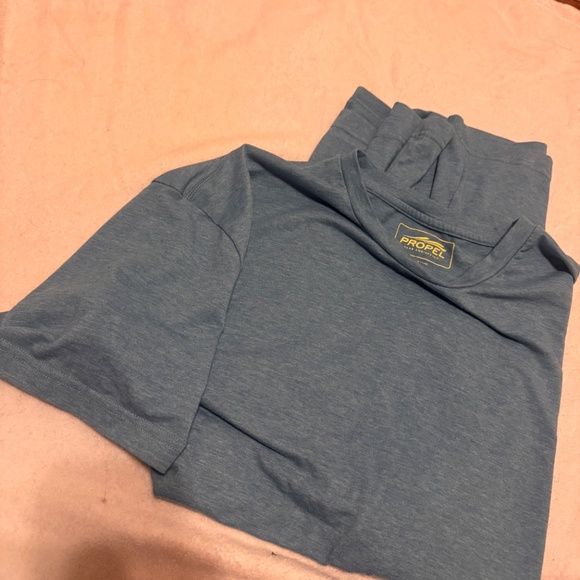 Propel Bass Company Blue T-Shirt poly cotton spandex size XXL - Picture 3 of 6